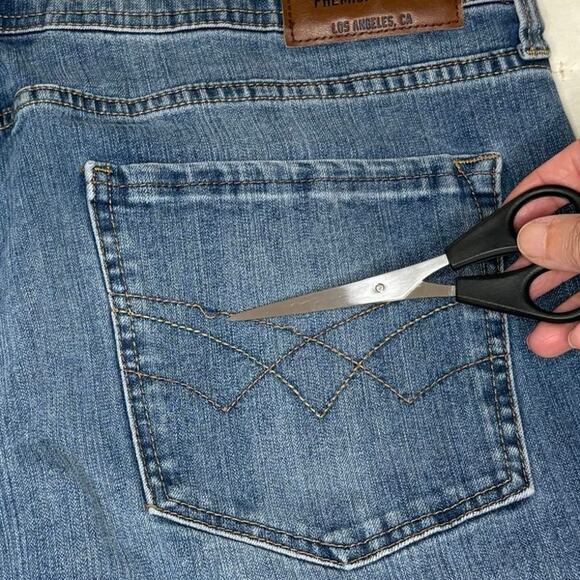 Seven7 Straight Fit Mid Rise Denim Jeans Men's 36x32 | Blue 5-Pocket Classic - Picture 4 of 13